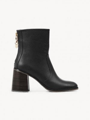 Botki Chloe Aryel Obcasie Czarne | CHE-SR14857