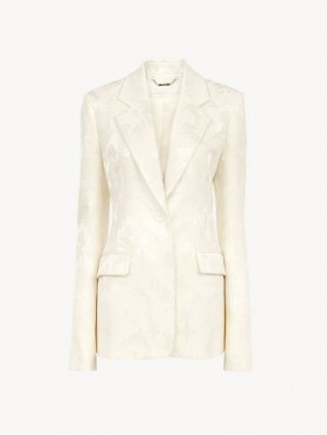 Garnitur Chloe Single-breasted Białe | CHE-SR14031