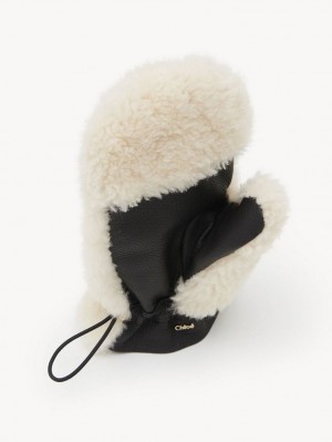 Kapelusz Chloe Shearling Mittens Czekolada | CHE-SR14478