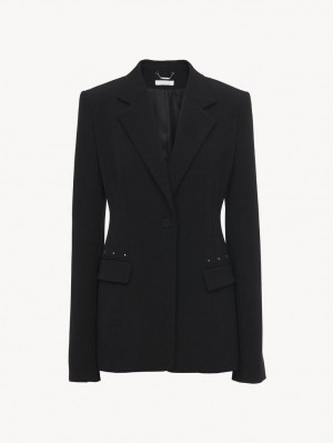 Kurtki Chloe Bell-shaped Czarne | CHE-SR13810