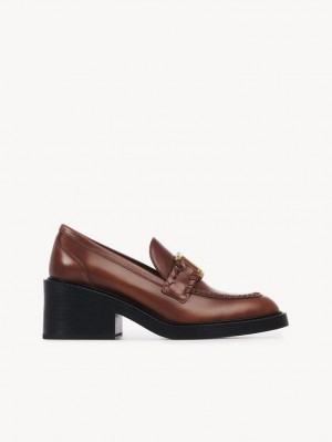Loafer Chloe Marcie Obcasie Brązowe | CHE-SR14243