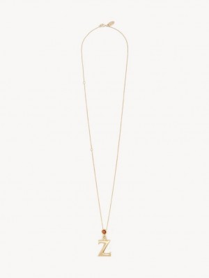 Naszyjniki Chloe Alphabet With Pendant Złote | CHE-SR14330