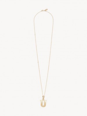 Naszyjniki Chloe Alphabet With Pendant Złote | CHE-SR14335