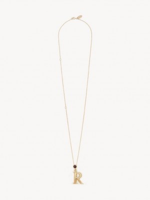 Naszyjniki Chloe Alphabet With Pendant Złote | CHE-SR14338