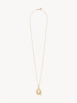 Naszyjniki Chloe Alphabet With Pendant Złote | CHE-SR14339