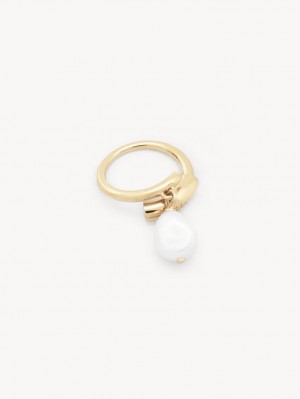 Pierścionki Chloe Darcey Baroque Złote Białe | CHE-SR14423