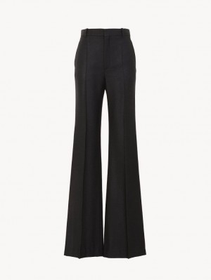 Spodnie Chloe Low-waist Flare Czarne | CHE-SR14020