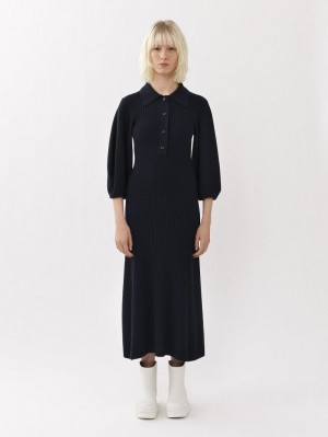 Sukienka Chloe Polo Midi Granatowe | CHE-SR13844