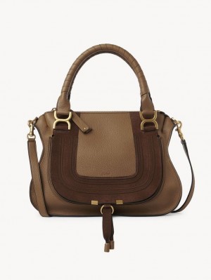 Torba Crossbody Chloe Marcie Double Carry Beżowe | CHE-SR13600