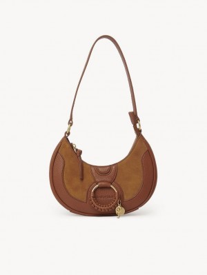 Torby Przez Ramię Chloe Hana Half Moon Brązowe | CHE-SR14659