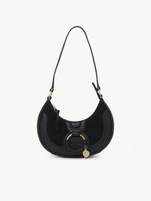Torby Przez Ramię Chloe Hana Half Moon Czarne | CHE-SR14623