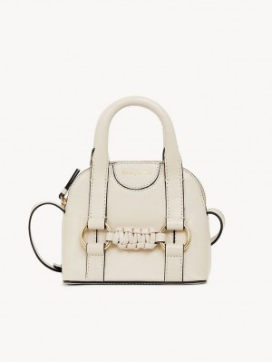Torby Przez Ramię Chloe Saddie Micro Double Handle Beżowe | CHE-SR14621