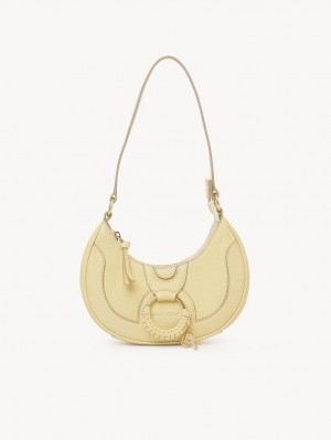 Torebki Małe Chloe Hana Half Moon Żółte | CHE-SR14764