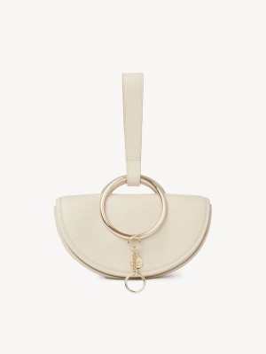 Torebki Małe Chloe Mara Half Moon Beżowe | CHE-SR14755