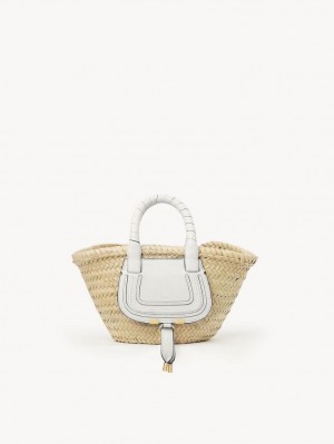 Torebki Małe Chloe Marcie Basket Białe | CHE-SR13662
