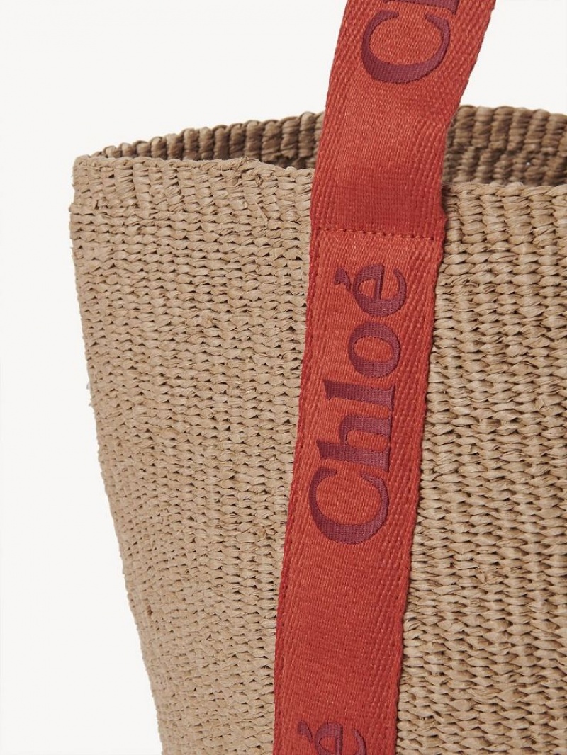 Baskets Chloe Large Woody Pomarańczowe Pomarańczowe | CHE-SR13646