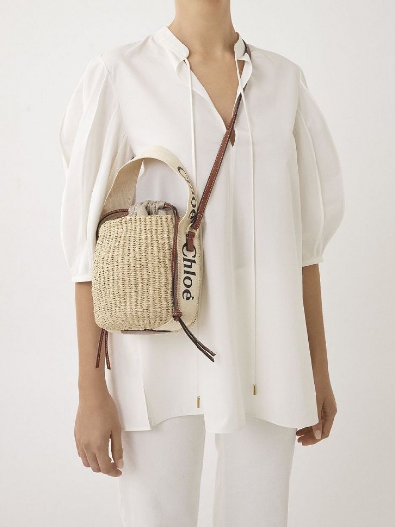 Baskets Chloe Small Woody Białe | CHE-SR13657