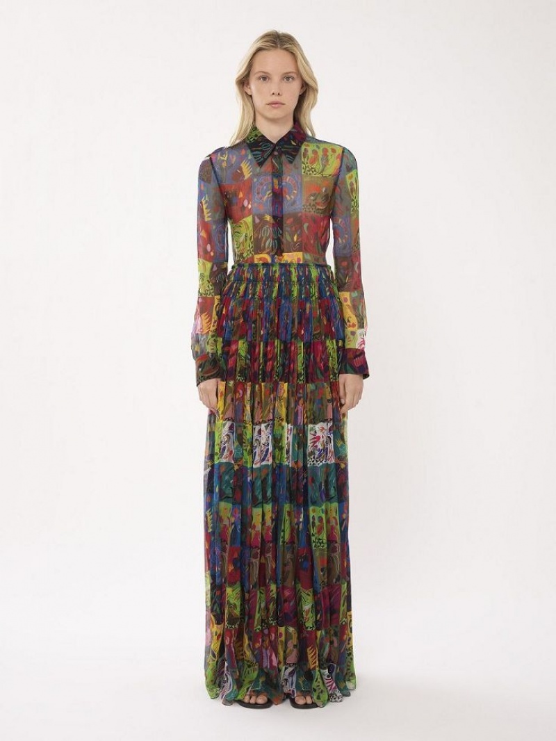 Bluzka Chloe Klasyczne Slim Kolorowe | CHE-SR13901