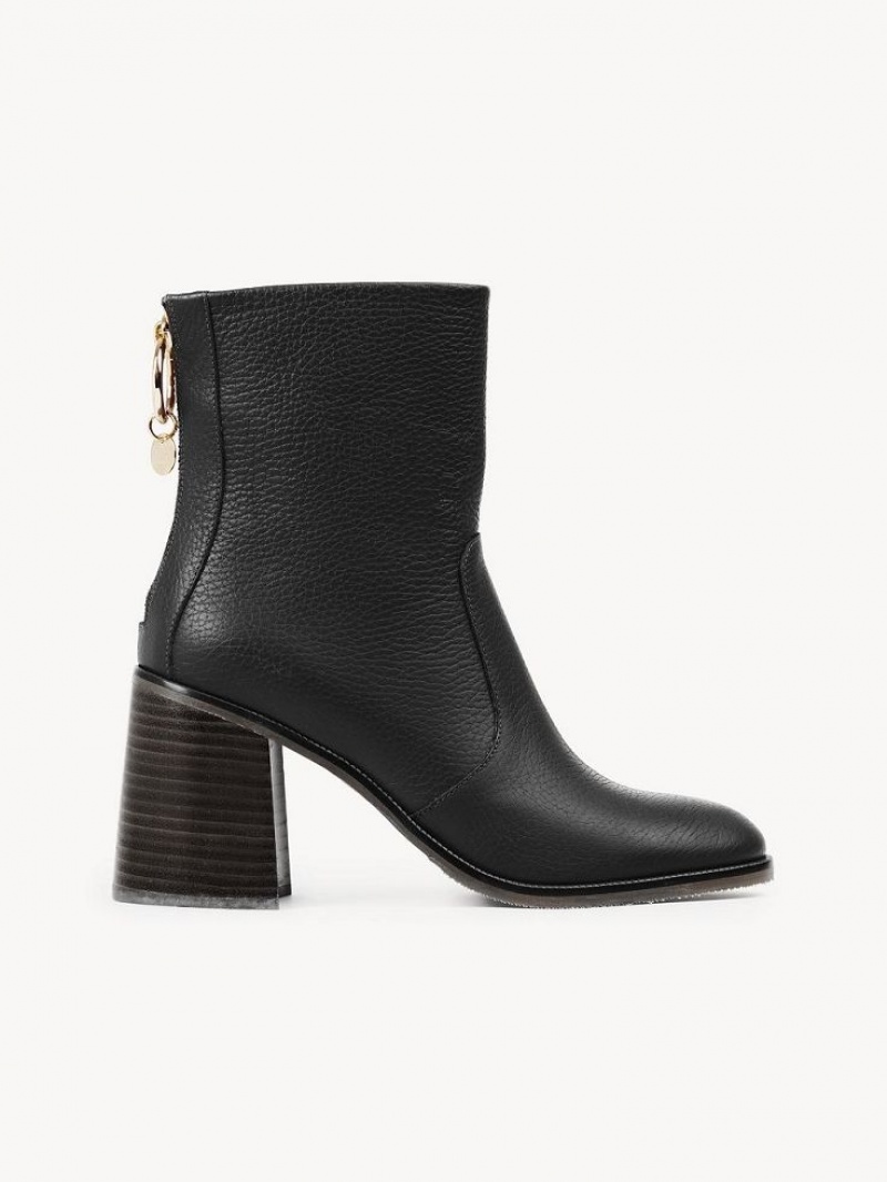 Botki Chloe Aryel Obcasie Czarne | CHE-SR14857