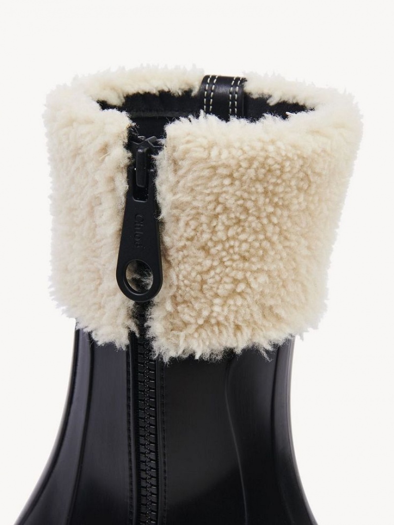 Botki Chloe Betty Ankle Rain Czarne | CHE-SR14217