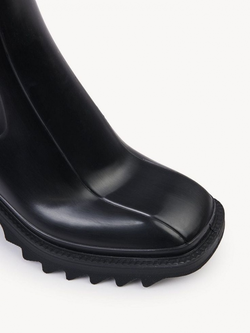 Botki Chloe Betty Ankle Rain Czarne | CHE-SR14217