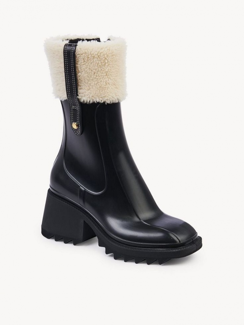 Botki Chloe Betty Ankle Rain Czarne | CHE-SR14217