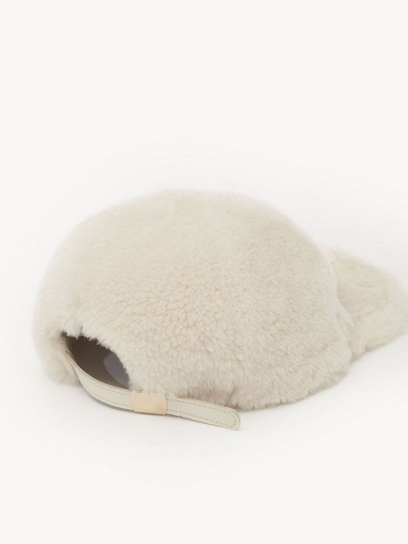 Czapki Chloe Shearling Beżowe | CHE-SR14489