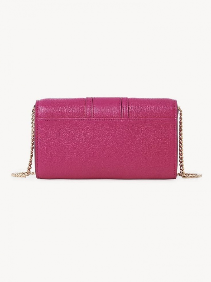 Duże Portfele Chloe Hana Chain Różowe | CHE-SR14912