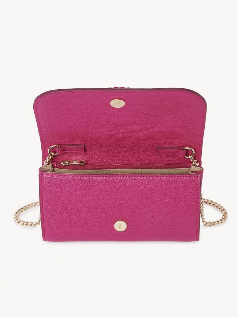 Duże Portfele Chloe Hana Chain Różowe | CHE-SR14912