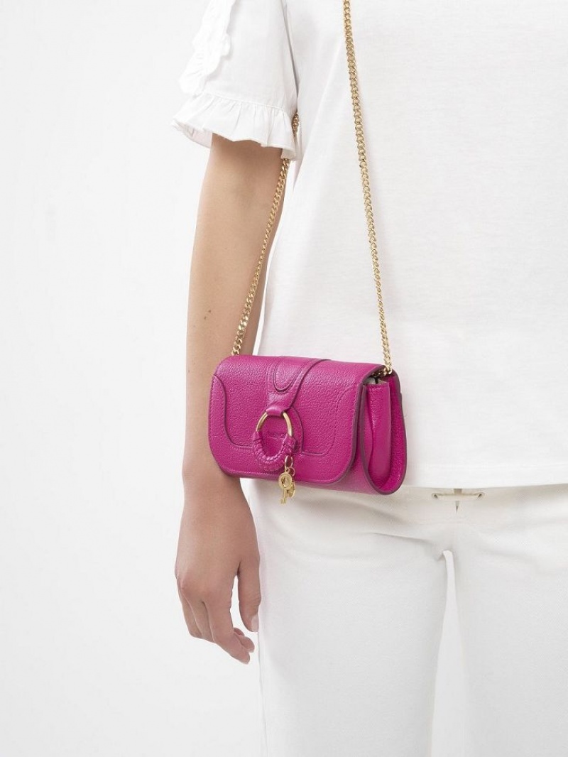 Duże Portfele Chloe Hana Chain Różowe | CHE-SR14912