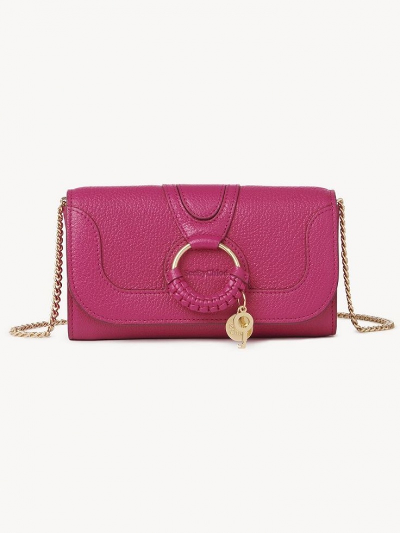 Duże Portfele Chloe Hana Chain Różowe | CHE-SR14912