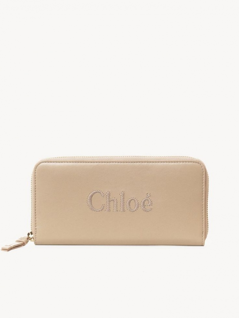 Duże Portfele Chloe Sense Zippered Różowe | CHE-SR14298