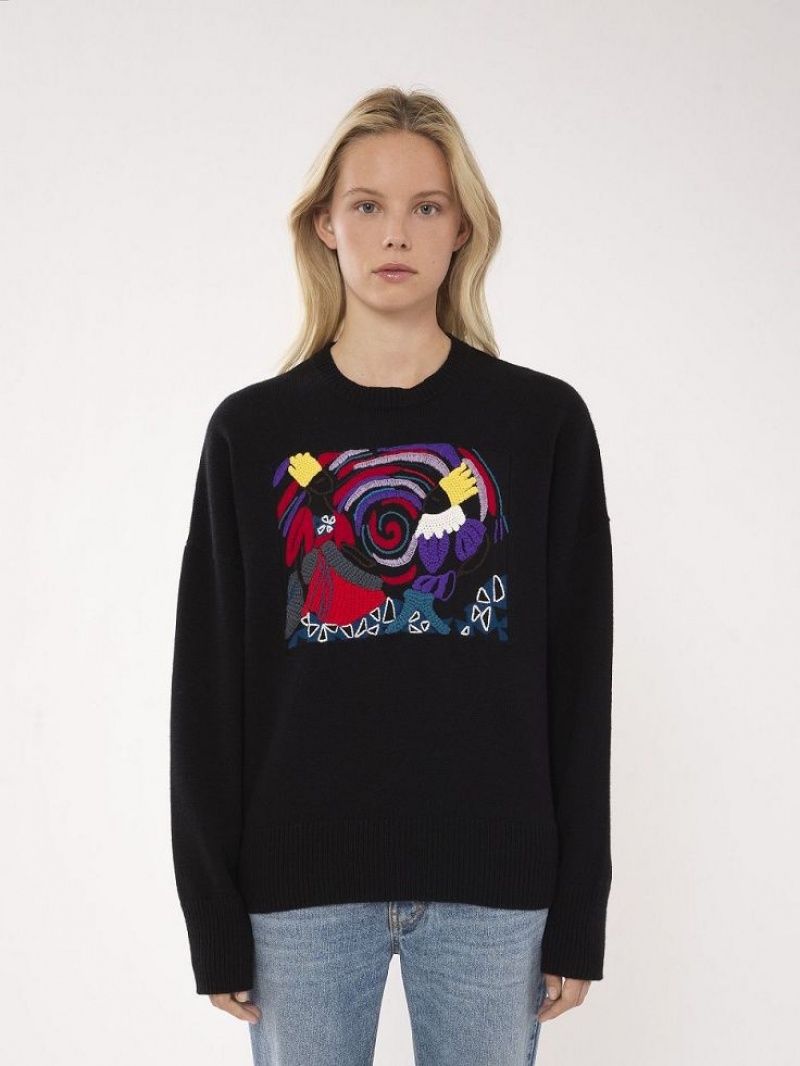 Dzianina Chloe Embroidered Kolorowe | CHE-SR13955