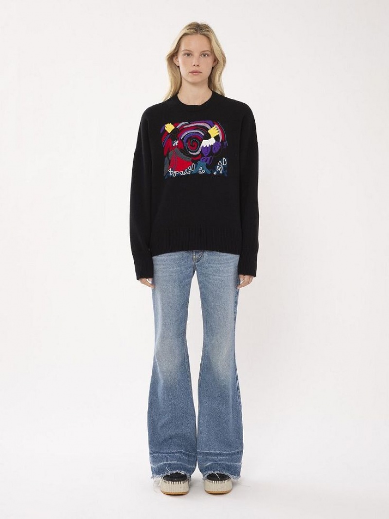 Dzianina Chloe Embroidered Kolorowe | CHE-SR13955