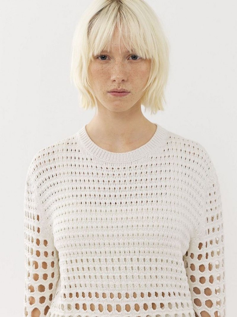 Dzianina Chloe Generous Białe | CHE-SR13931