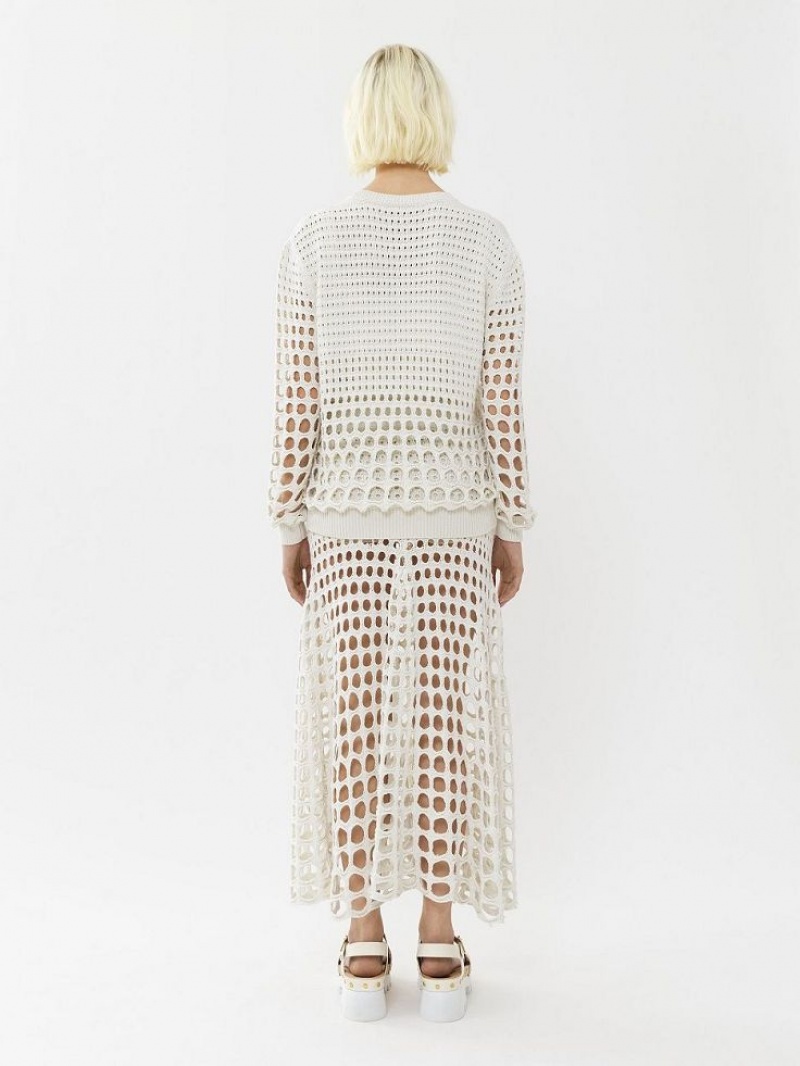 Dzianina Chloe Generous Białe | CHE-SR13931
