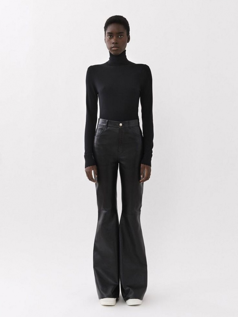 Dzianina Chloe High-neck Czarne | CHE-SR13925
