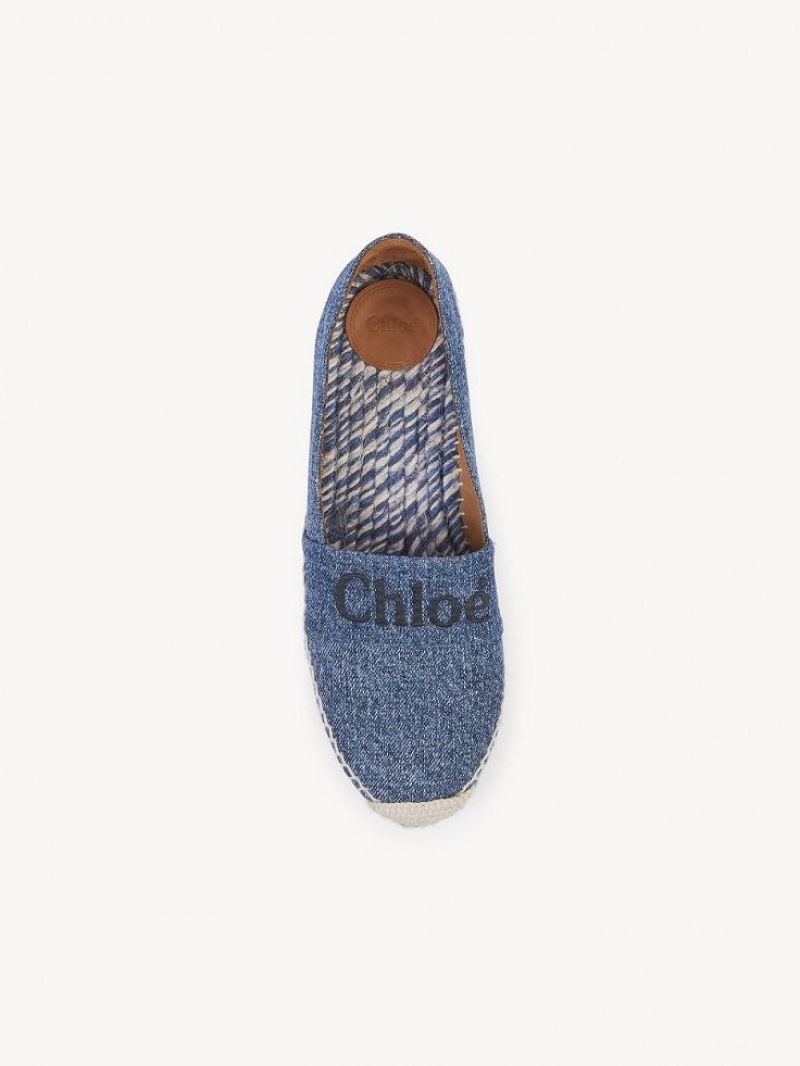 Espadryle Chloe Piia Płaskie Niebieskie | CHE-SR14153