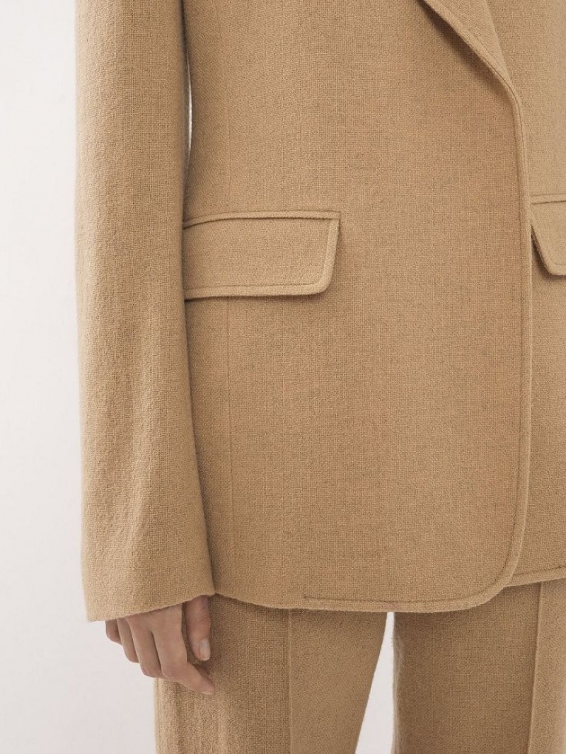 Garnitur Chloe Buttonless Tailored Brązowe | CHE-SR14033