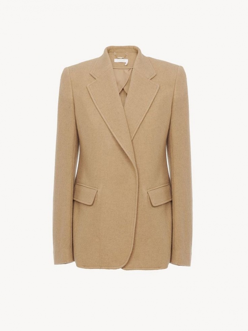 Garnitur Chloe Buttonless Tailored Brązowe | CHE-SR14033