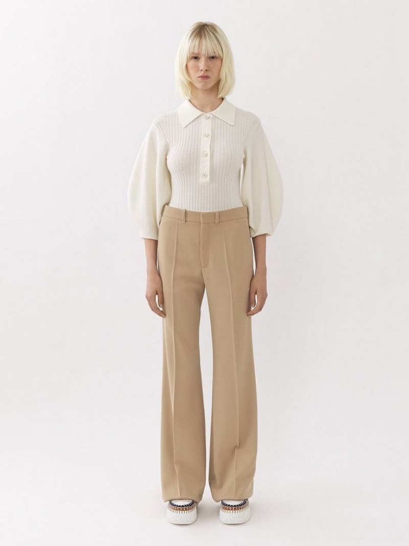 Garnitur Chloe Flared Beżowe | CHE-SR14063