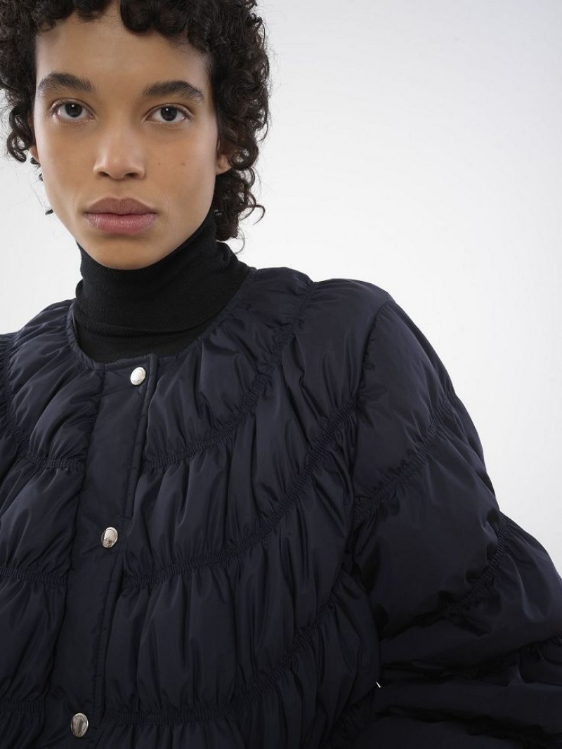 Garnitur Chloe Ruched Puffer Niebieskie | CHE-SR14041