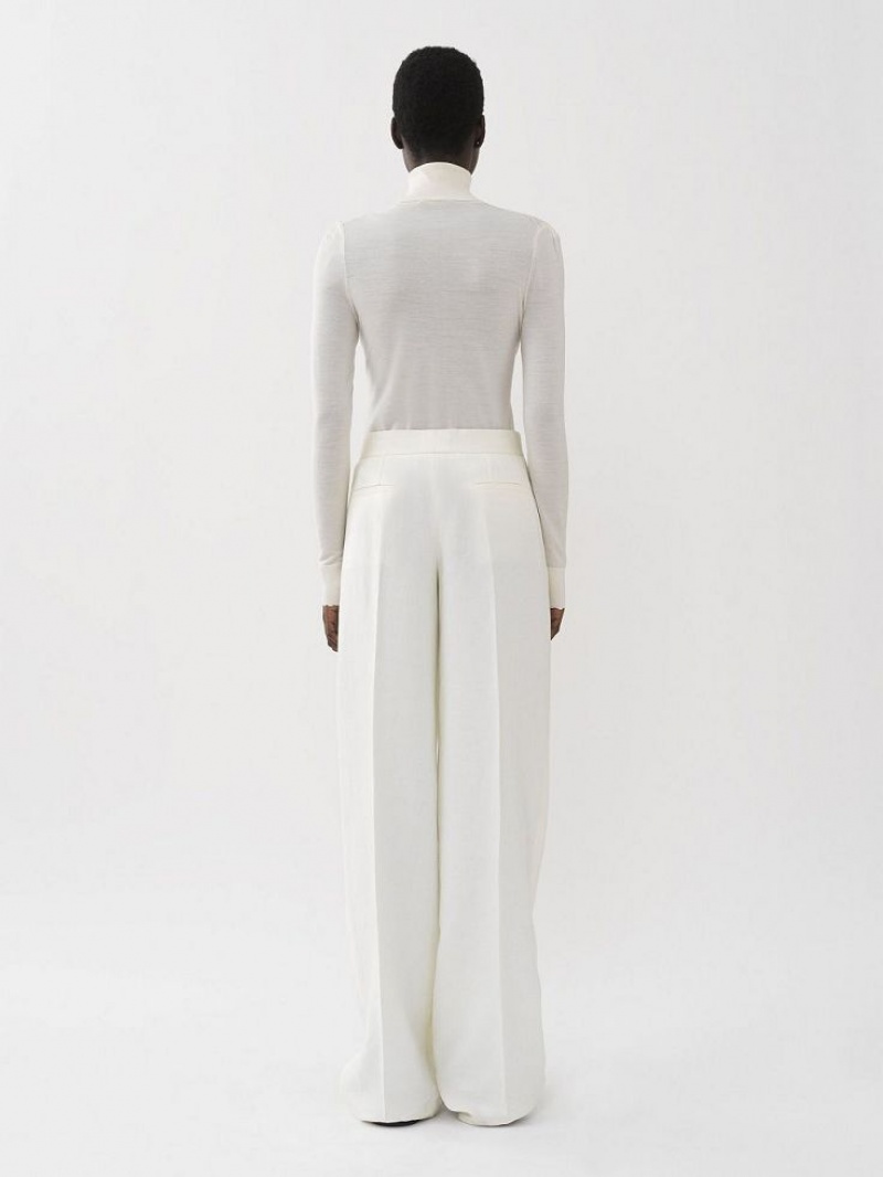 Garnitur Chloe Szerokie-leg Białe | CHE-SR14057