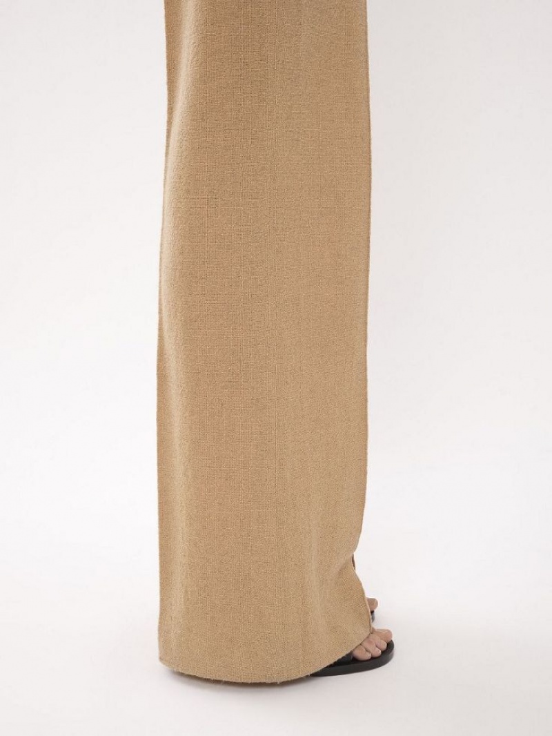 Garnitur Chloe Szerokie-leg Brązowe | CHE-SR14035