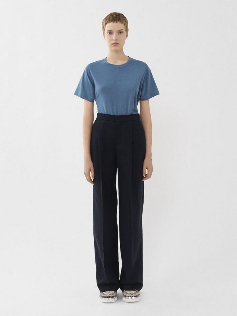 Garnitur Chloe Szerokie-leg Niebieskie | CHE-SR14045
