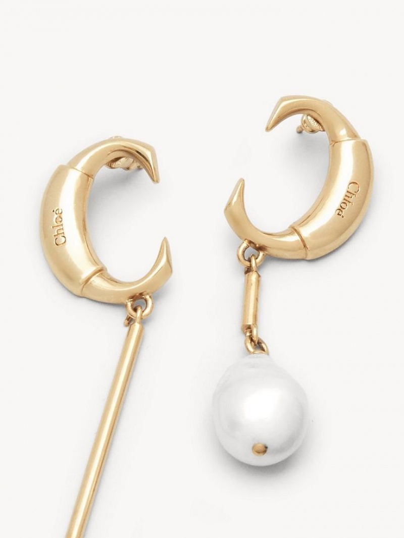 Kolczyki Chloe Darcey Baroque Złote Białe | CHE-SR14402
