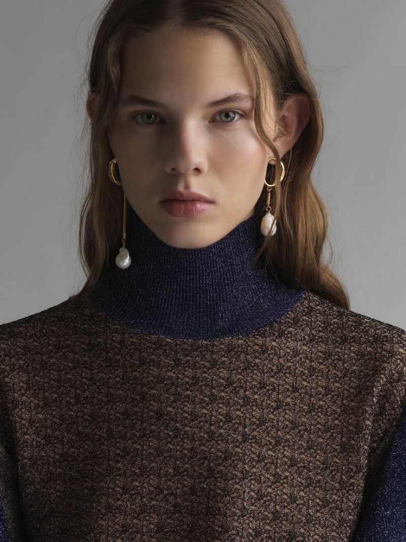 Kolczyki Chloe Darcey Baroque Złote Białe | CHE-SR14402