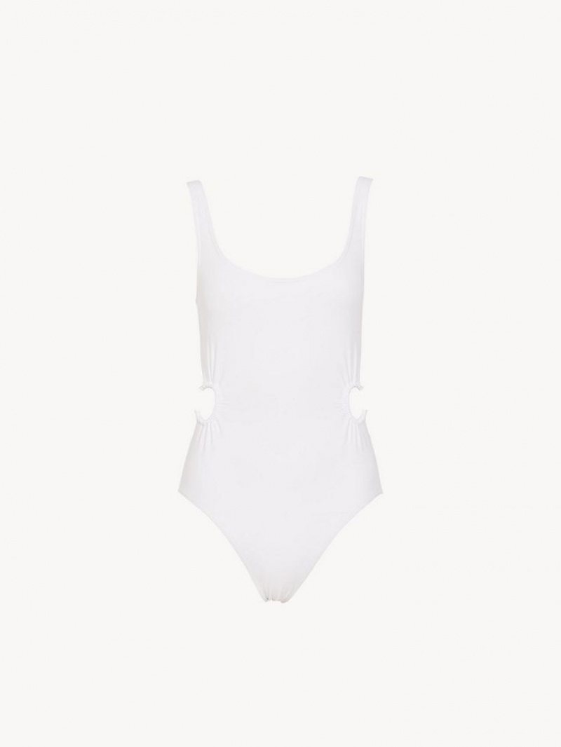 Kostium Plażowy Chloe X Eres Panama One-piece Białe | CHE-SR14130