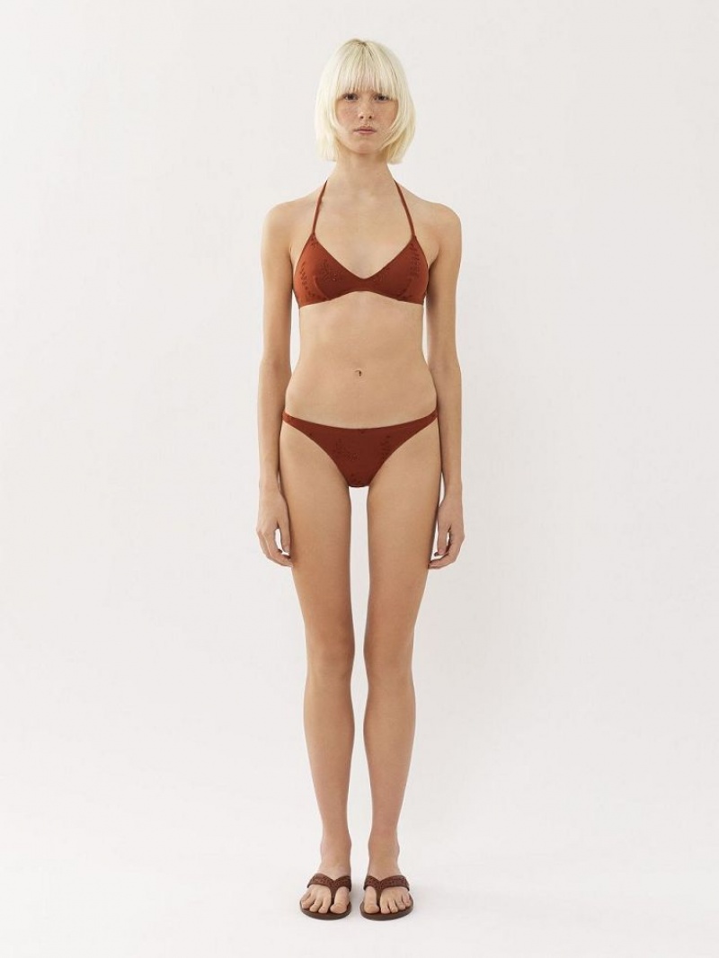 Kostium Plażowy Chloe X Eres Peru Bikini Bottom Czerwone | CHE-SR14129