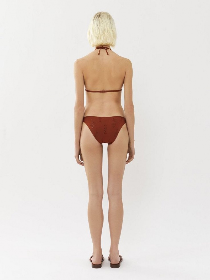 Kostium Plażowy Chloe X Eres Peru Bikini Bottom Czerwone | CHE-SR14129